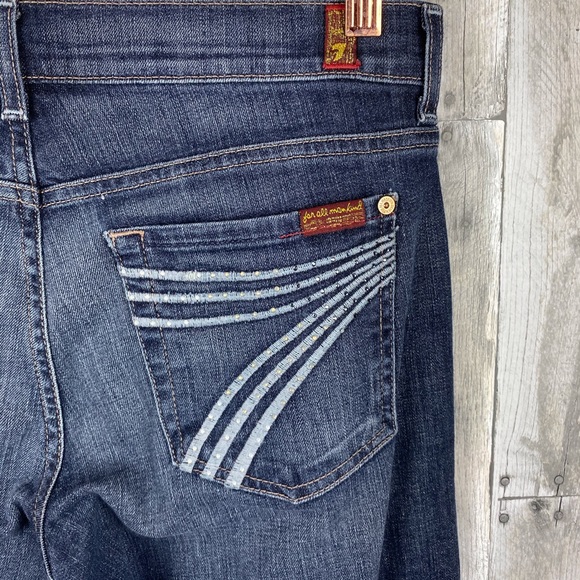 7 For All Mankind Dojo Jewel Pocket Jeans Size 28 - Picture 6 of 8
